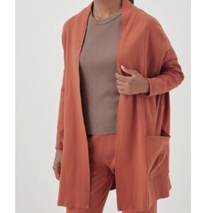 Pact Women's Terracotta Open Cardigan